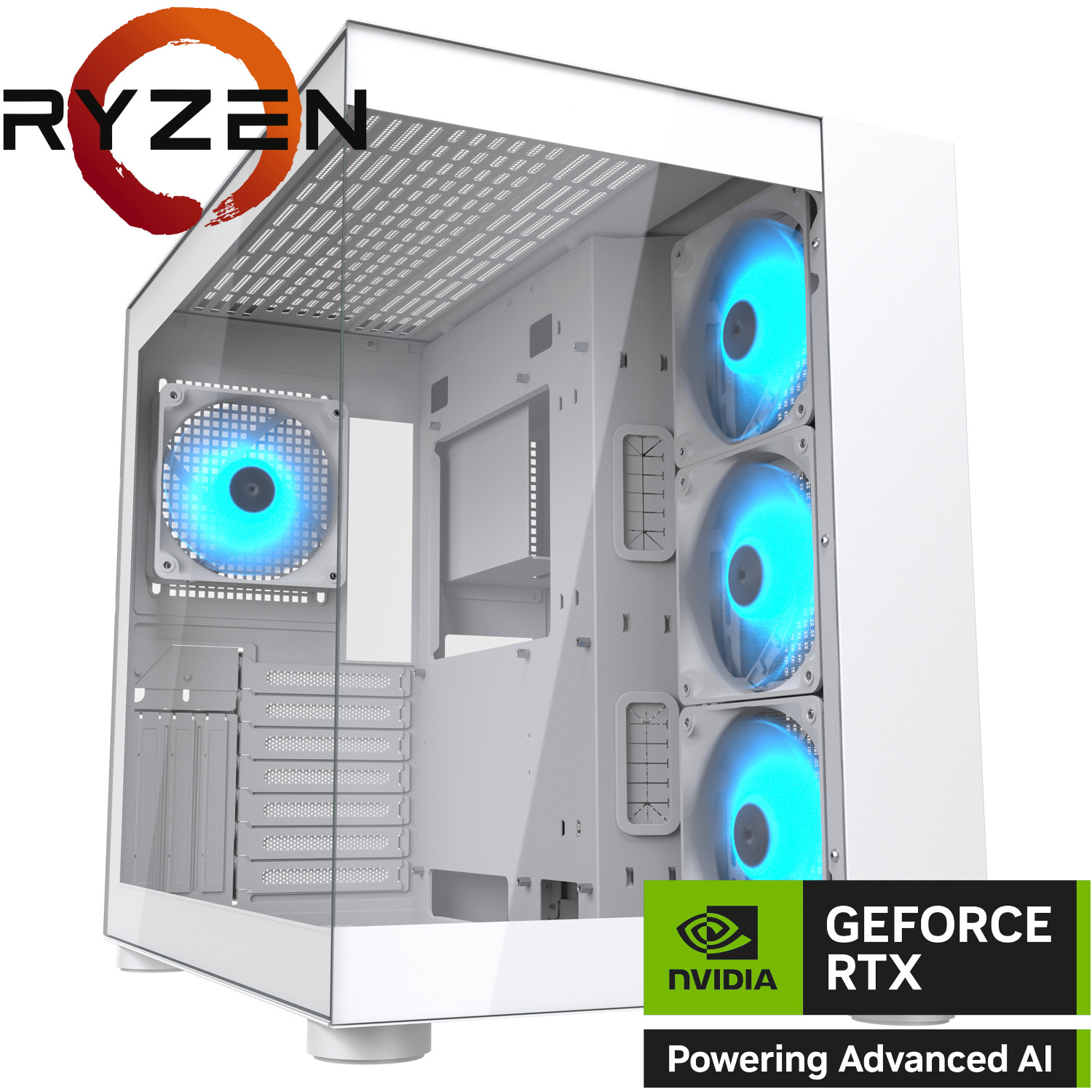 Plonter - Aquarium-White-9700X-RTX5060TI16 - התמונה להמחשה בלבד