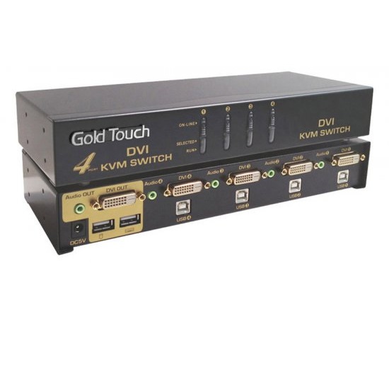 Gold Touch - KVM-DVI-4 - התמונה להמחשה בלבד