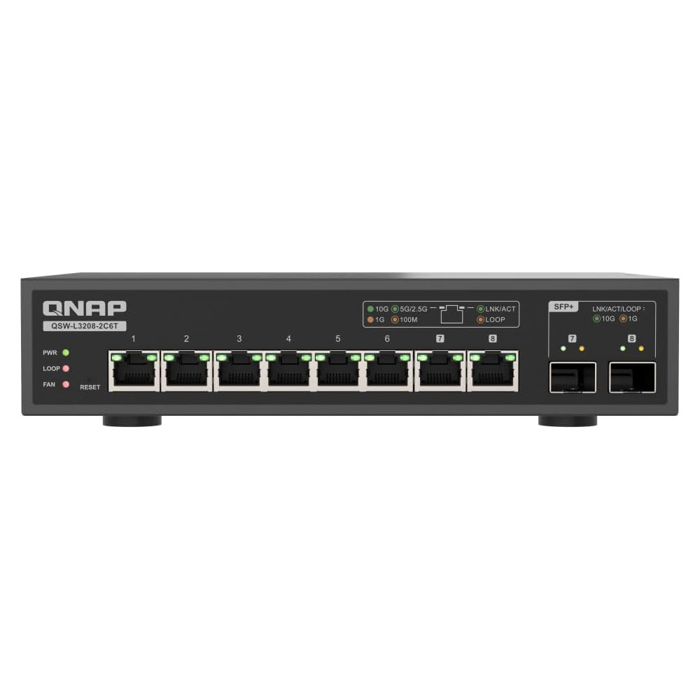 QNAP - QSW-L3208-2C6T - ������ ������ ����